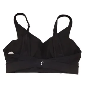 Zyia Active Sports Bra Womens Medium V-Neck Black Adjustable Straps Excellent thumbnail 4