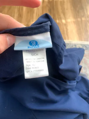 Navy blue scrub top thumbnail 3