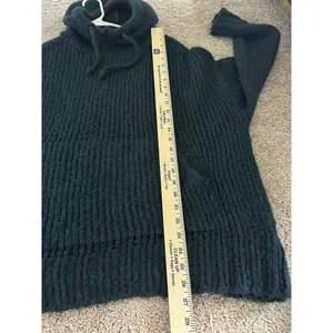 Zara Knit Sweater Hoodie Relaxed Oversized Wool Blend Cozy Size Small thumbnail 7