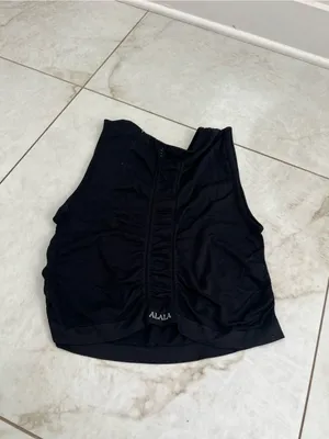 NEW ALALA Black Crop Tank Top Size Small thumbnail 2