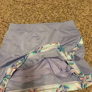 Stella Parker Golf Collection Skort Small Lavender Purple Floral Trim Zip Pocket thumbnail 2
