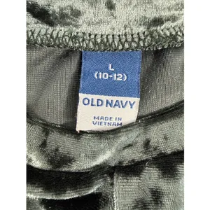 Old Navy Green Velvet Maternity Shirt Size L 10/12 Short Shape Hem Long Sleeve thumbnail 2