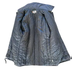 Vintage 80s Quilted Puffer Coat Mixed Media Gray Blue size S Pan Asia Grunge thumbnail 4