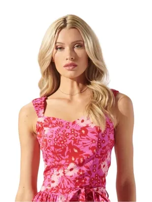 Sugarlips Lover Girl Shania Bustier Cropped Top Size Large Pink Red Sz L New thumbnail 1