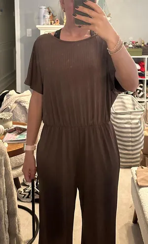 Brown Full Length Jumpsuit Size L thumbnail 2