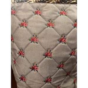 Vera Bradley Carson Hobo Bag‎ Denim Gray Floral Quilted Crossbody NWT thumbnail 2