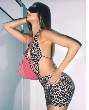 I.AM.GIA Kamilla Animal Leopard Cheetah Print Halter Mini Dress XL thumbnail 11
