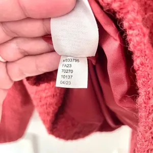 Ann Taylor Tweed Crew Neck Double Breasted Jacket Size 14 Bright Brick Old Money thumbnail 6