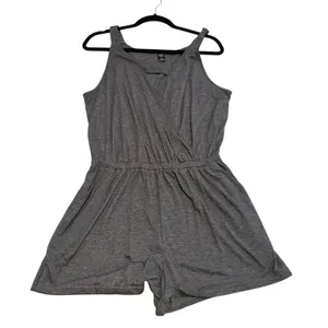Emery Rose Sleeveless Romper Gray XL Casual Minimalist Loungewear thumbnail 1