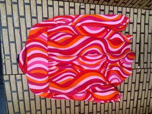 Jodifl pink and orange button down top size medium thumbnail 2