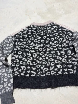 All saints leya crewneck sweater leopard print small thumbnail 6