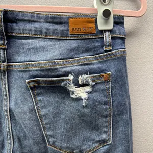 9/29 Judy Blue‎ Jeans Ripped Denim Skinny High Waisted Medium Blue JB82147MD thumbnail 8