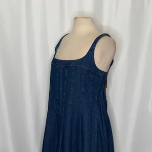 NWT!!‎ REFORMATION Violet Denim Mini Dress Blue Smocked A-Line Skirt Size 12 thumbnail 7