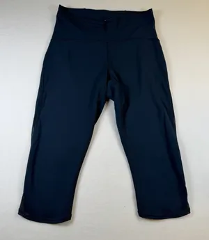 Lululemon Wunder Train High-Rise Crop 23" Womens Size 8‎ Blue Yoga Leggings thumbnail 1