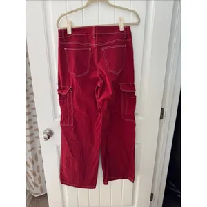 TRTR Red Cargo Pants with Contrast Stitching Size undefined thumbnail 2
