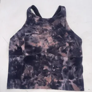 Lululemon Athletic Gym Key Balance Tank Diamond Dye Grey Pink Bra Crop Top Sz 8 thumbnail 16