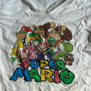 Nintendo Super Mario v neck tshirt thumbnail 2