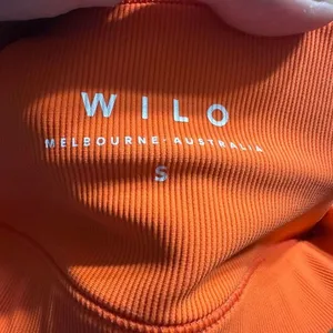 Wilo the label S Athleisure orange ribbed bright sports bra thumbnail 4