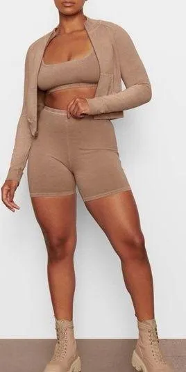 SKIMS Outdoor Basic Bike Short Tigers Eye - Women’s Sz Medium thumbnail 1