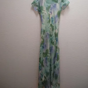 Vintage 90s Sheer Floral 2 Piece Dress thumbnail 2