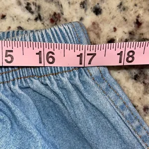 Sunbelt Denim Jeans Vintage Floral Hand painted Pull On Light Wash Mom Trend Med thumbnail 7