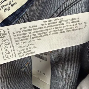 Abercrombie & Fitch The Vintage Flare Jeans Womens 31‎ Blue High Rise Raw Hem thumbnail 13