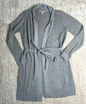 Victorias Secret: Gray Sequined Knit Cardigan thumbnail 1