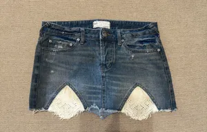Free People Jean Skirt thumbnail 1
