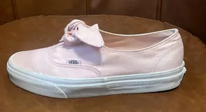 VANS Chalk Pink Knotted Sneakers $90 EUC Wmn 8; Men 6.5 thumbnail 1
