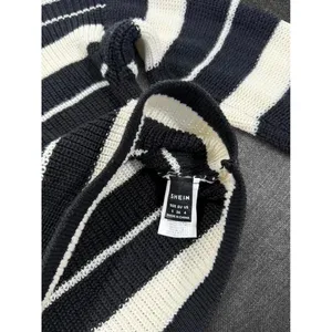 Shein Black And White Striped Knit Two Piece Set Size Small thumbnail 4