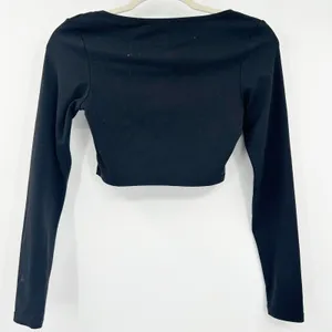 Inlyric Womens Natrelax Stretch Square Neck Basic Long Sleeve‎ Crop Top Size S thumbnail 5
