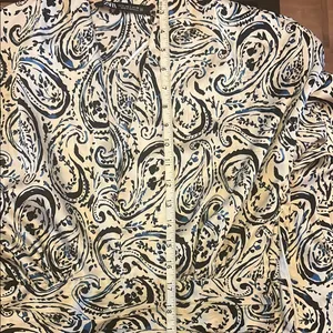 Zara Black and White Paisley Blouse size S thumbnail 7