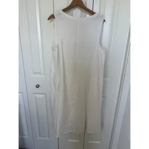 J. Jill Elements Linen White Elliptical High Low Sleeveless Large Dress thumbnail 4