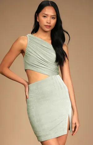 Lulus Light Green Cut Out Mini Dress thumbnail 2