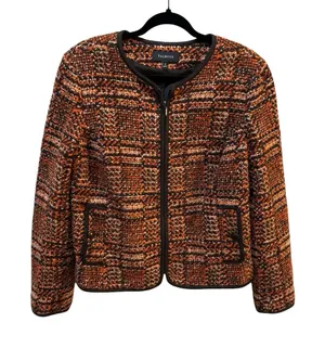 Talbots‎ women wool blazer size 12 Fall Halloween Tweed Career Thanksgiving thumbnail 1