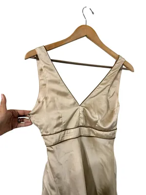 NEW ABERCROMBIE & FITCH Satin Champagne Slip Mini Dress thumbnail 7