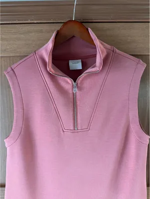 NWOT Varley DoubleSoft Magnolia 2.0 Half-Zip Tank in Canyon Rose Women’s Medium thumbnail 3