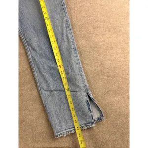 Abercrombie& Fitch Ultra High Rise 90s Straight Jeans Light Wash 30/10 Side Slit thumbnail 13
