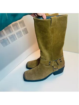 Steve Madden RUSKIN Moto boots Brown Chestnut Suede Leather country Cowgirl 8M thumbnail 14