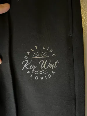 Liquid Energy Sweatpants Womens Small Black Wide Leg Key West Florida Beach thumbnail 3