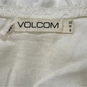 Volcom White Lace Detail Lightweight Mini Dress Women’s XS thumbnail 3