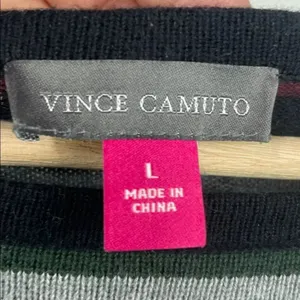 Vince Camuto Multicolor Striped Pullover Sweater size Large thumbnail 13