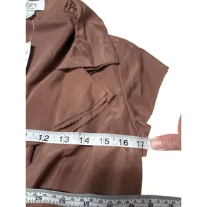 Ann Taylor LOFT 100% silk Dress Ruffle V-neckline Sz 4 NWT thumbnail 6