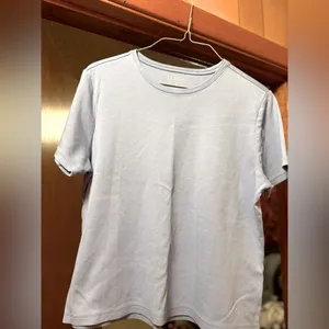LL Bean T Shirt Women's Regular Size Medium Solid Blue Short Sleeve 100% Cotton thumbnail 2