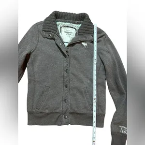 Y2K Abercrombie & Fitch Faux Fur Lined Preppy Soft‎ Girl Cozy Core Jacket 2000s thumbnail 6