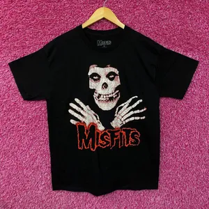 Misfits Crossed Arms Crimson Ghost Horror Punk Band Tee large thumbnail 1