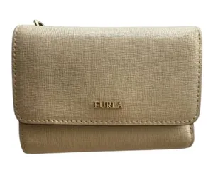 Furla Trifold Wallet Leather Bifold Wallet One Size Beige thumbnail 1