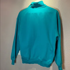 Aritzia TNA Cozy Fleece Mega Fit Green Quarter Zip Pullover Size 1 or XS thumbnail 8