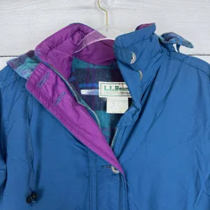 Vtg LL Bean 90s Jacket Womens Large Parka Coat‎ Fleece Lined Ski Outdoors Winter thumbnail 3