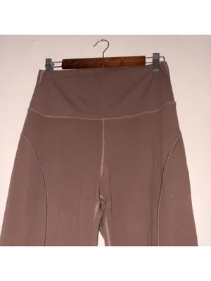 Gold Hinge High-Rise Athletic Flare Leggings - Brown - yoga pants L thumbnail 2